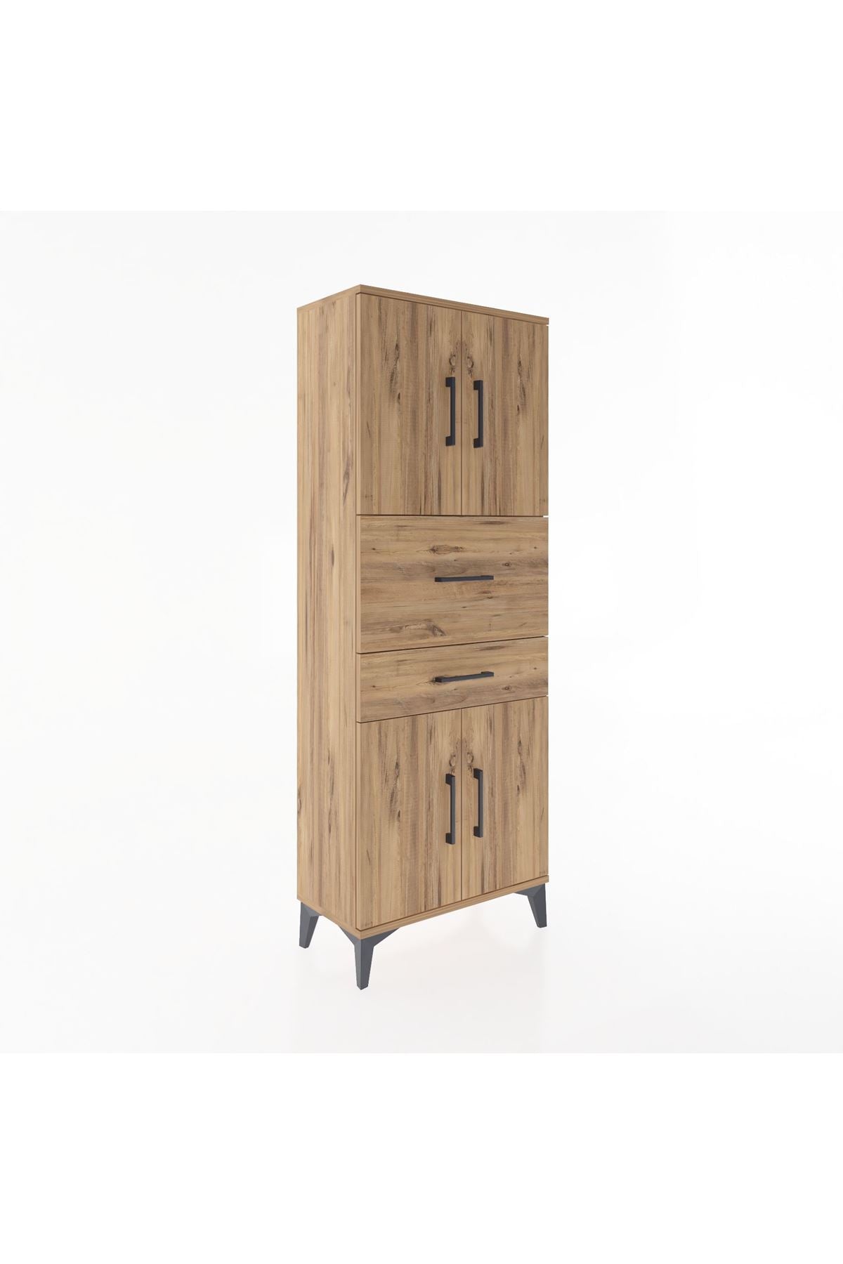 Arges Dolap 3 Raflı 2 Çekmeceli 4 Kapaklı 60x30x163 - S20M059V9A
