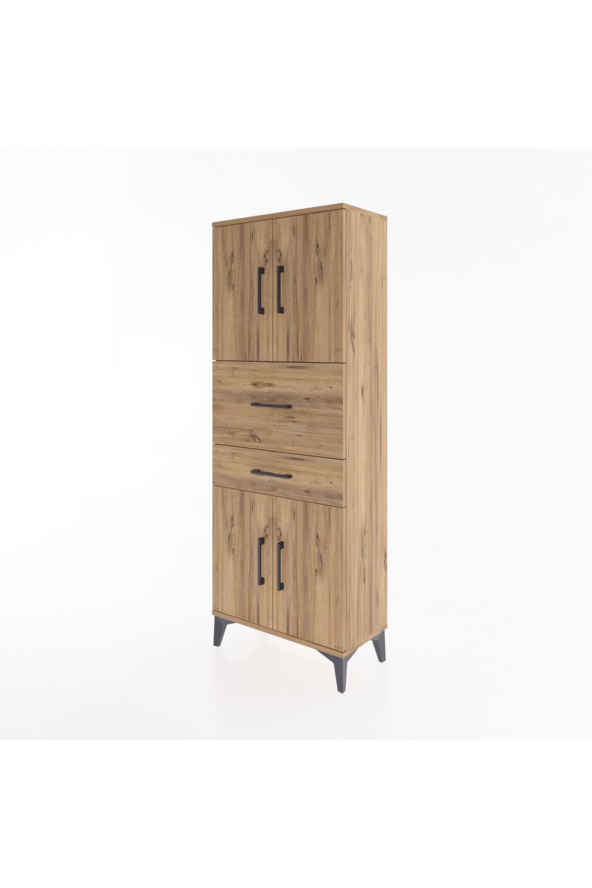 Arges Dolap 3 Raflı 2 Çekmeceli 4 Kapaklı 60x30x163 - S20M059V9A