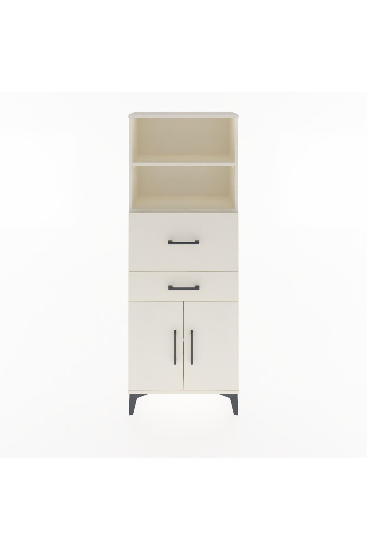 Arges Dolap 3 Raflı 2 Çekmeceli 2 Kapaklı 60x30x163 - S20M060V1A