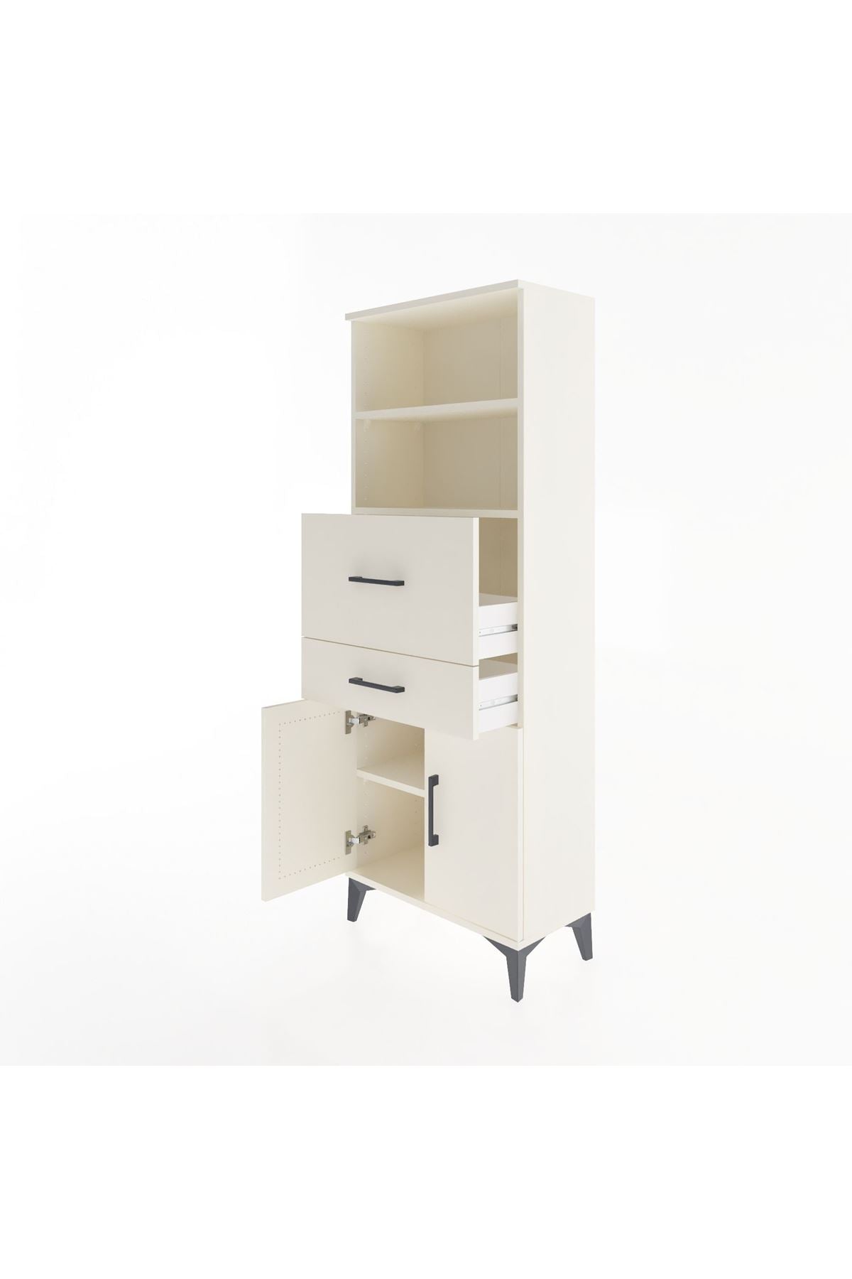 Arges Dolap 3 Raflı 2 Çekmeceli 2 Kapaklı 60x30x163 - S20M060V1A