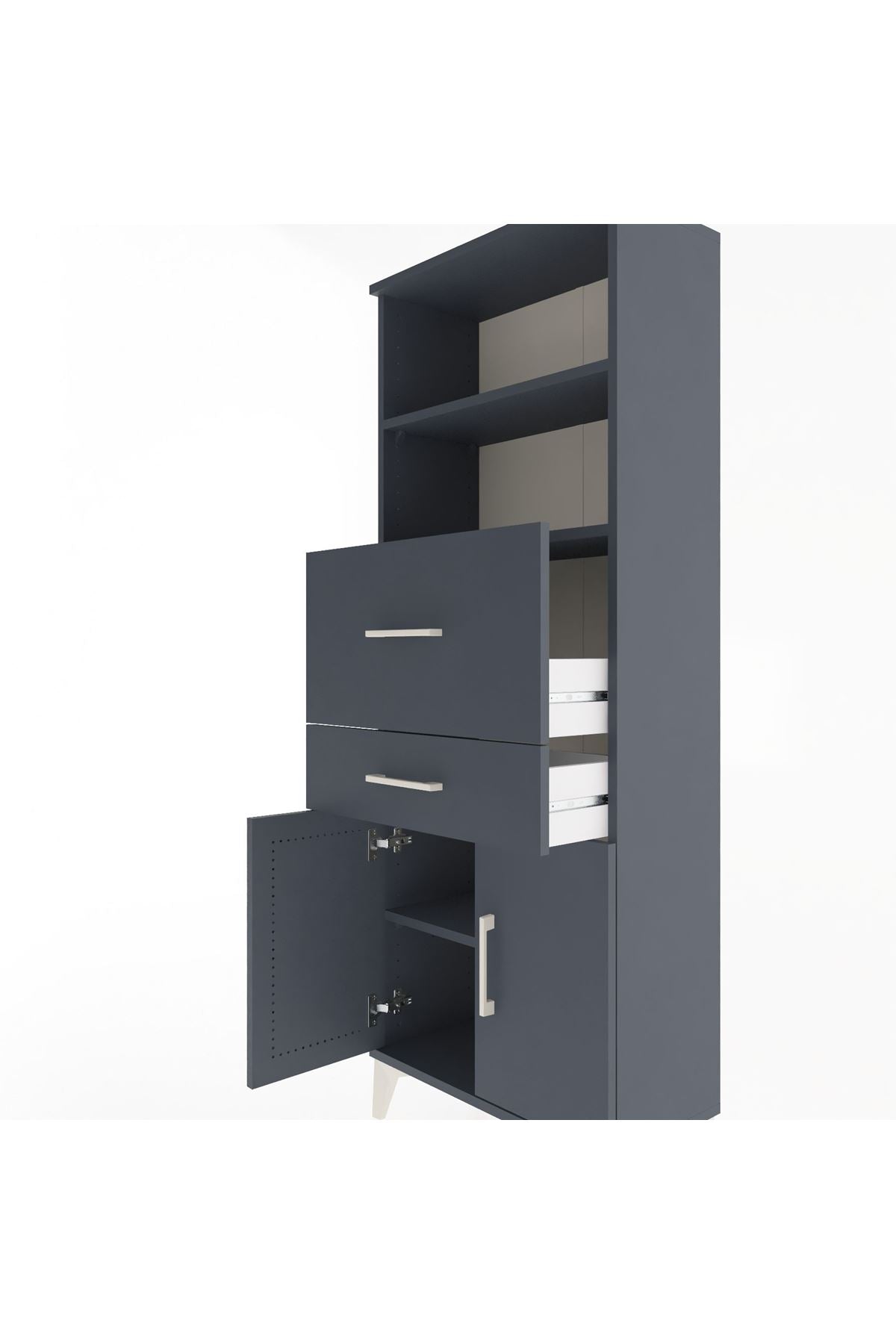 Arges Dolap 3 Raflı 2 Çekmeceli 2 Kapaklı 60x30x163 - S20M060V5A