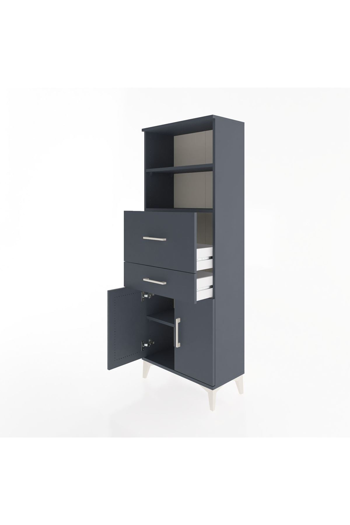 Arges Dolap 3 Raflı 2 Çekmeceli 2 Kapaklı 60x30x163 - S20M060V5A
