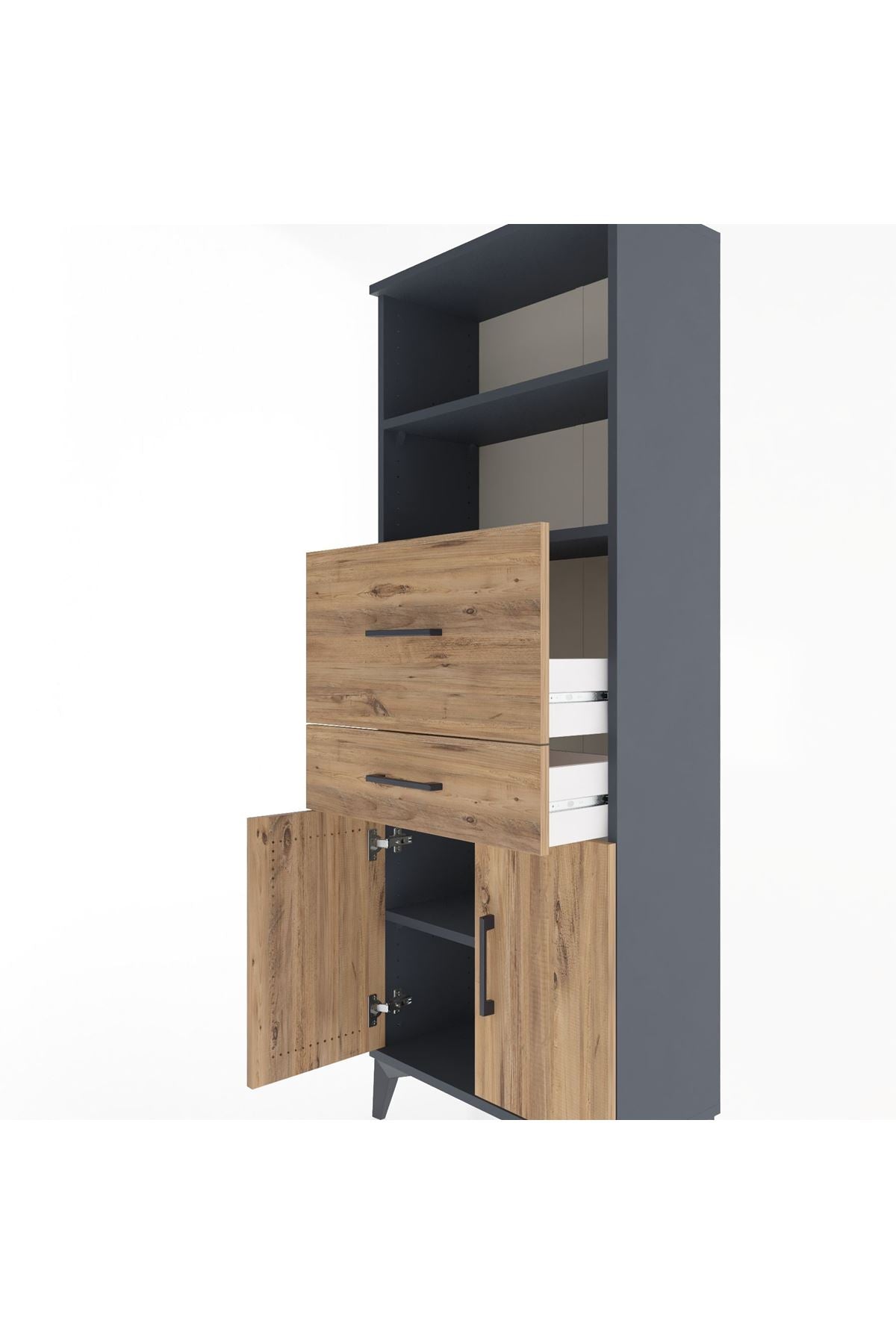 Arges Dolap 3 Raflı 2 Çekmeceli 2 Kapaklı 60x30x163 - S20M060V6A