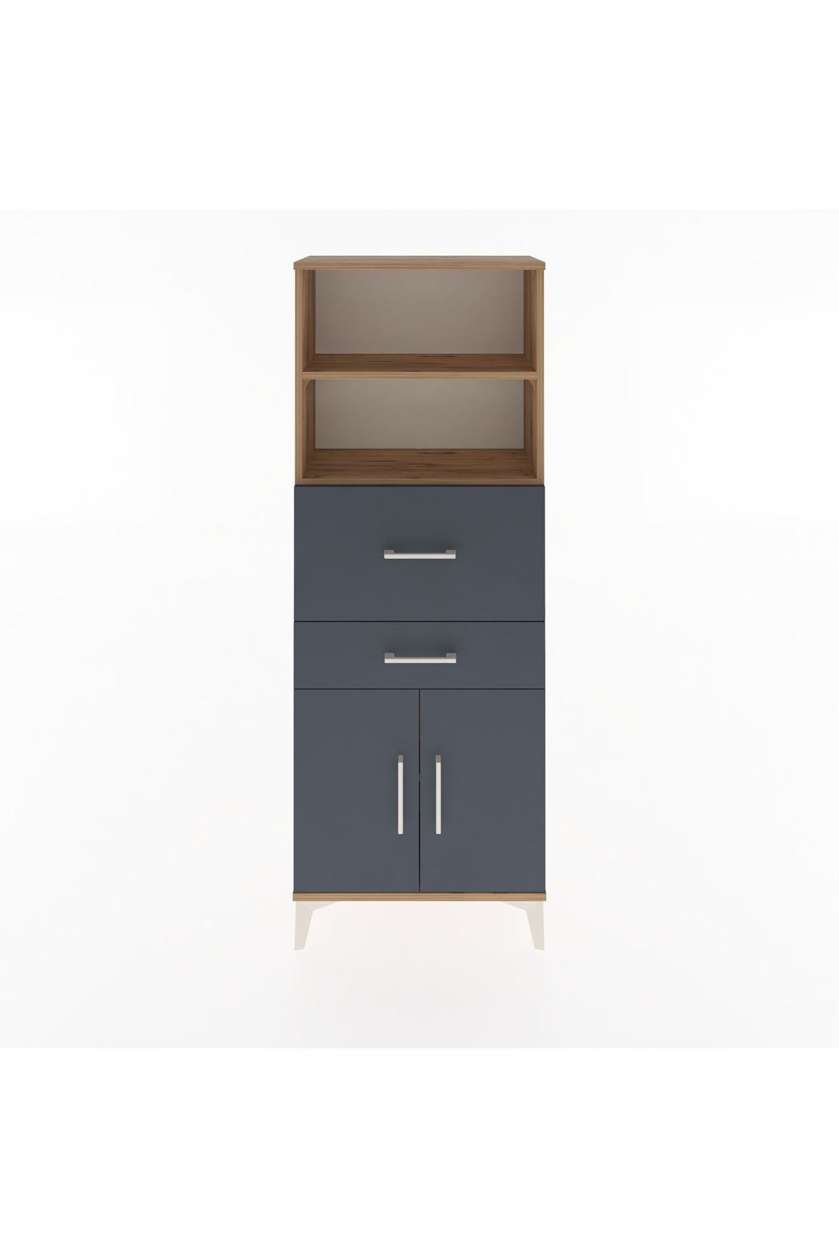 Arges Dolap 3 Raflı 2 Çekmeceli 2 Kapaklı 60x30x163 - S20M060V8A