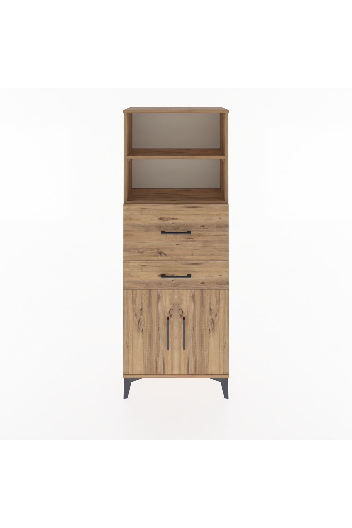 Arges Dolap 3 Raflı 2 Çekmeceli 2 Kapaklı 60x30x163 - S20M060V9A