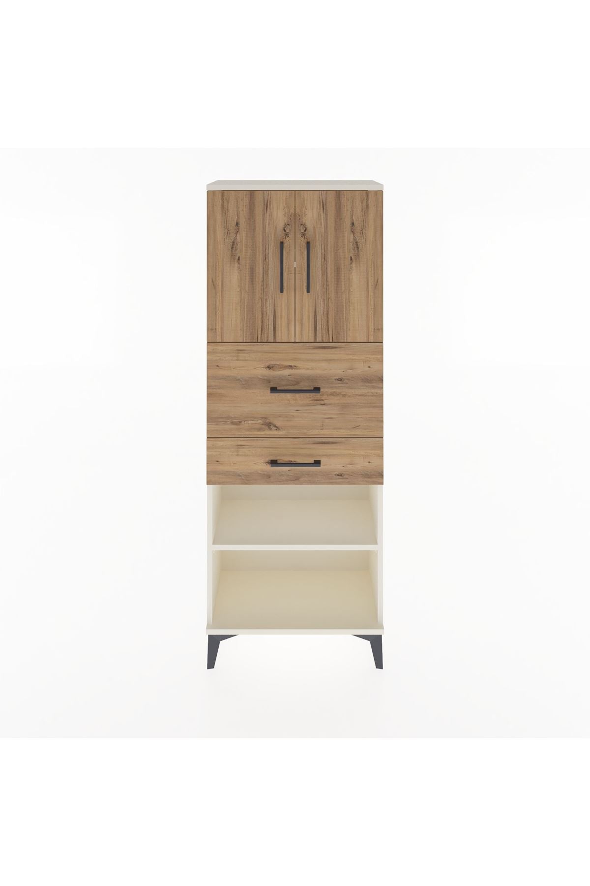 Arges Dolap 3 Raflı 2 Çekmeceli 2 Kapaklı 60x30x163 - S20M061V3A
