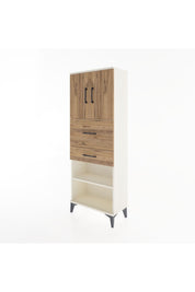 Arges Dolap 3 Raflı 2 Çekmeceli 2 Kapaklı 60x30x163 - S20M061V3A