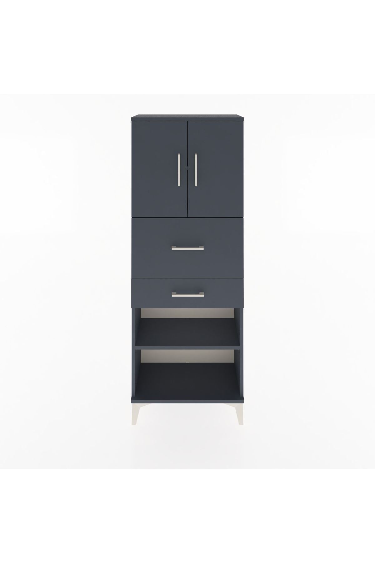 Arges Dolap 3 Raflı 2 Çekmeceli 2 Kapaklı 60x30x163 - S20M061V5A