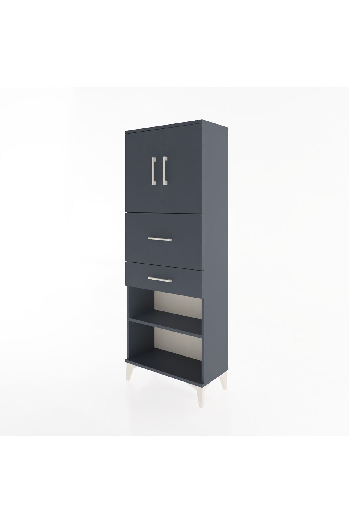 Arges Dolap 3 Raflı 2 Çekmeceli 2 Kapaklı 60x30x163 - S20M061V5A