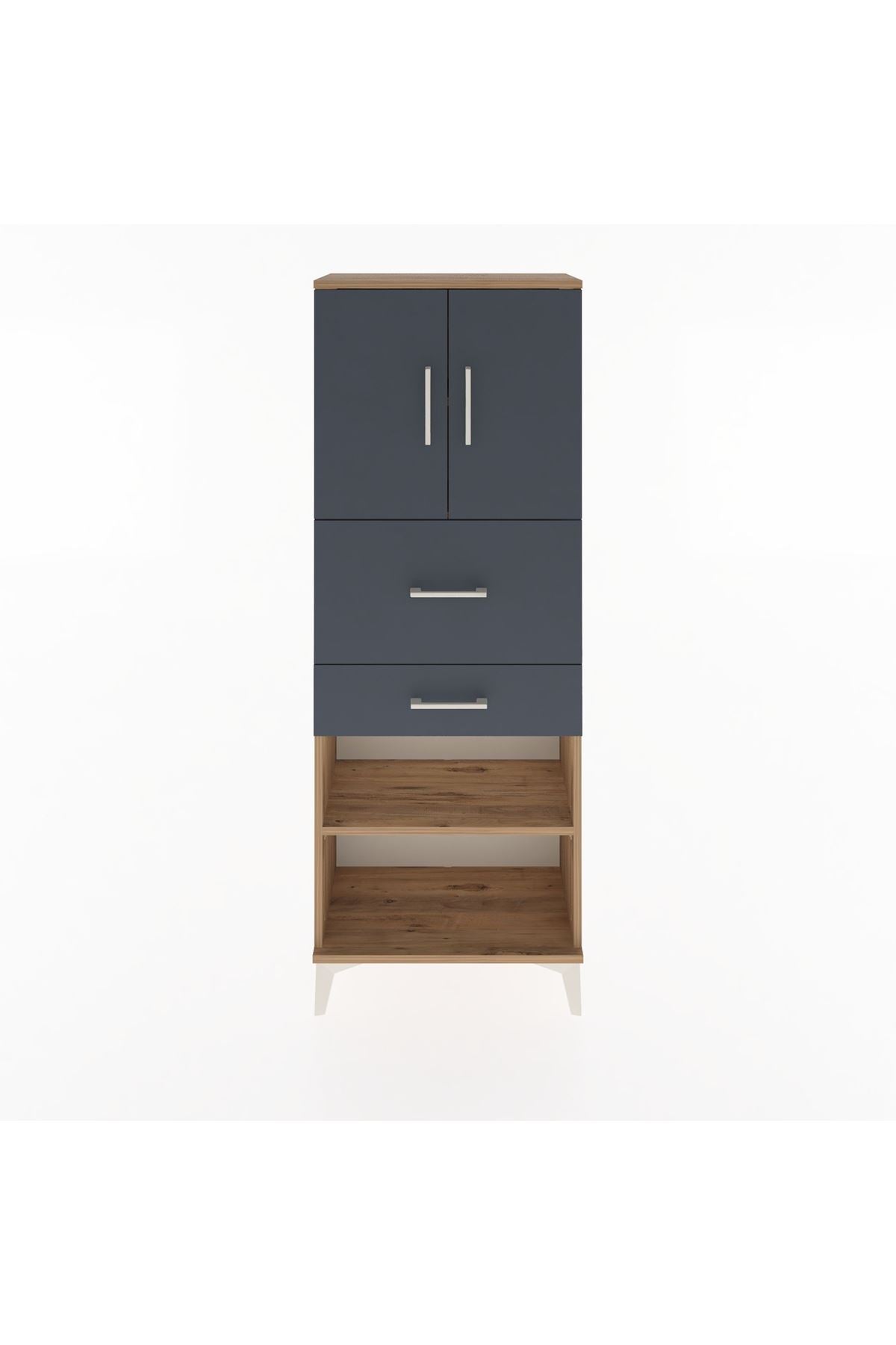 Arges Dolap 3 Raflı 2 Çekmeceli 2 Kapaklı 60x30x163 - S20M061V8A