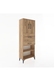 Arges Dolap 3 Raflı 2 Çekmeceli 2 Kapaklı 60x30x163 - S20M061V9A
