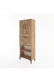 Arges Dolap 3 Raflı 2 Çekmeceli 2 Kapaklı 60x30x163 - S20M061V9A