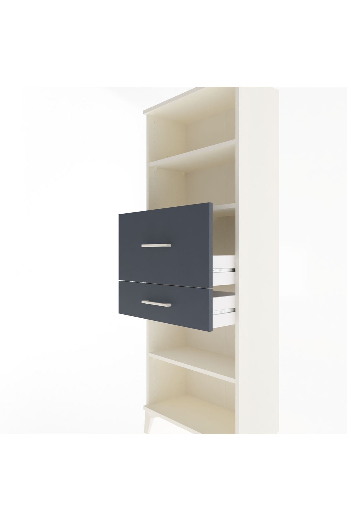 Arges Dolap 3 Raflı 2 Çekmeceli 60x30x163 - S20M062V2A