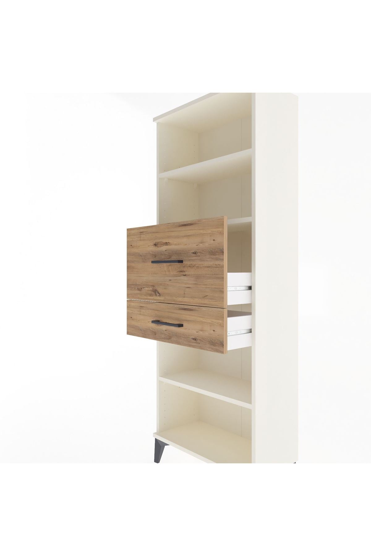 Arges Dolap 3 Raflı 2 Çekmeceli 60x30x163 - S20M062V3A
