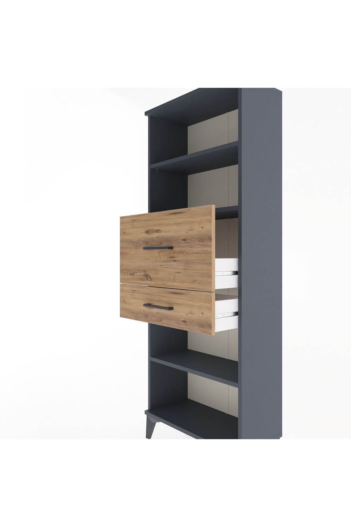 Arges Dolap 3 Raflı 2 Çekmeceli 60x30x163 - S20M062V6A
