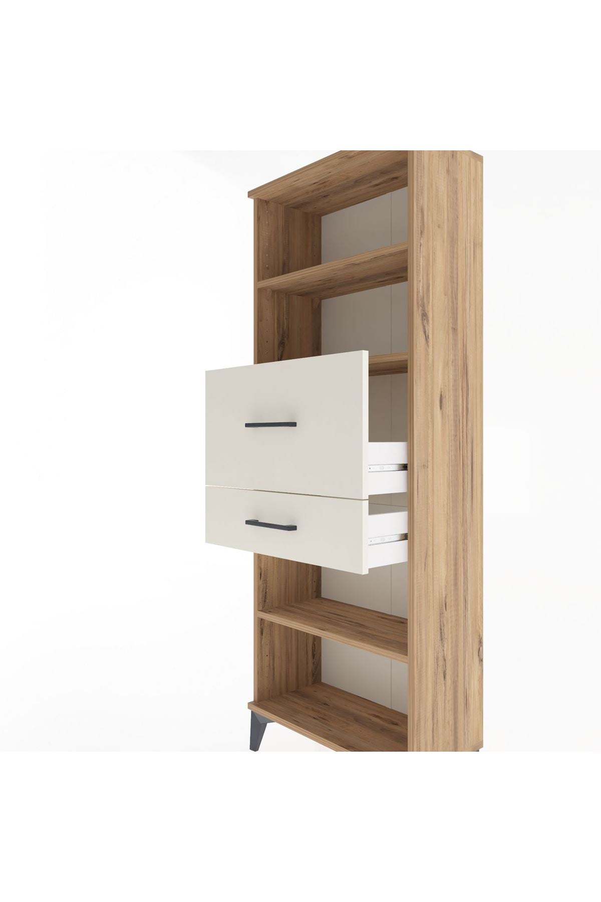 Arges Dolap 3 Raflı 2 Çekmeceli 60x30x163 - S20M062V7A