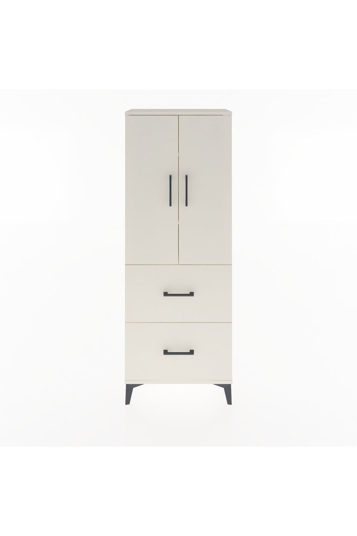 Arges Dolap 3 Raflı 2 Çekmeceli 2 Kapaklı 60x30x163 - S20M063V1A