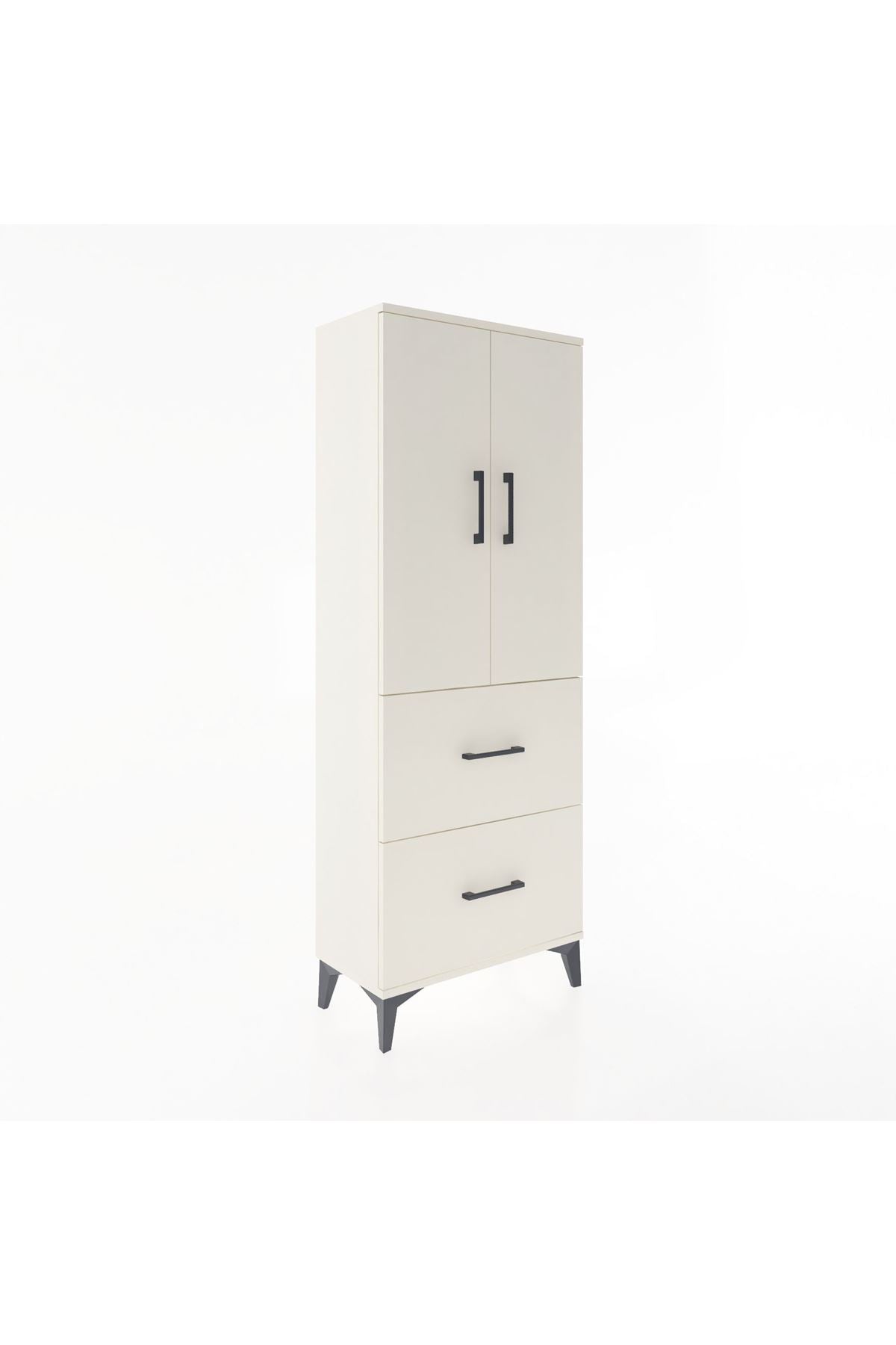 Arges Dolap 3 Raflı 2 Çekmeceli 2 Kapaklı 60x30x163 - S20M063V1A