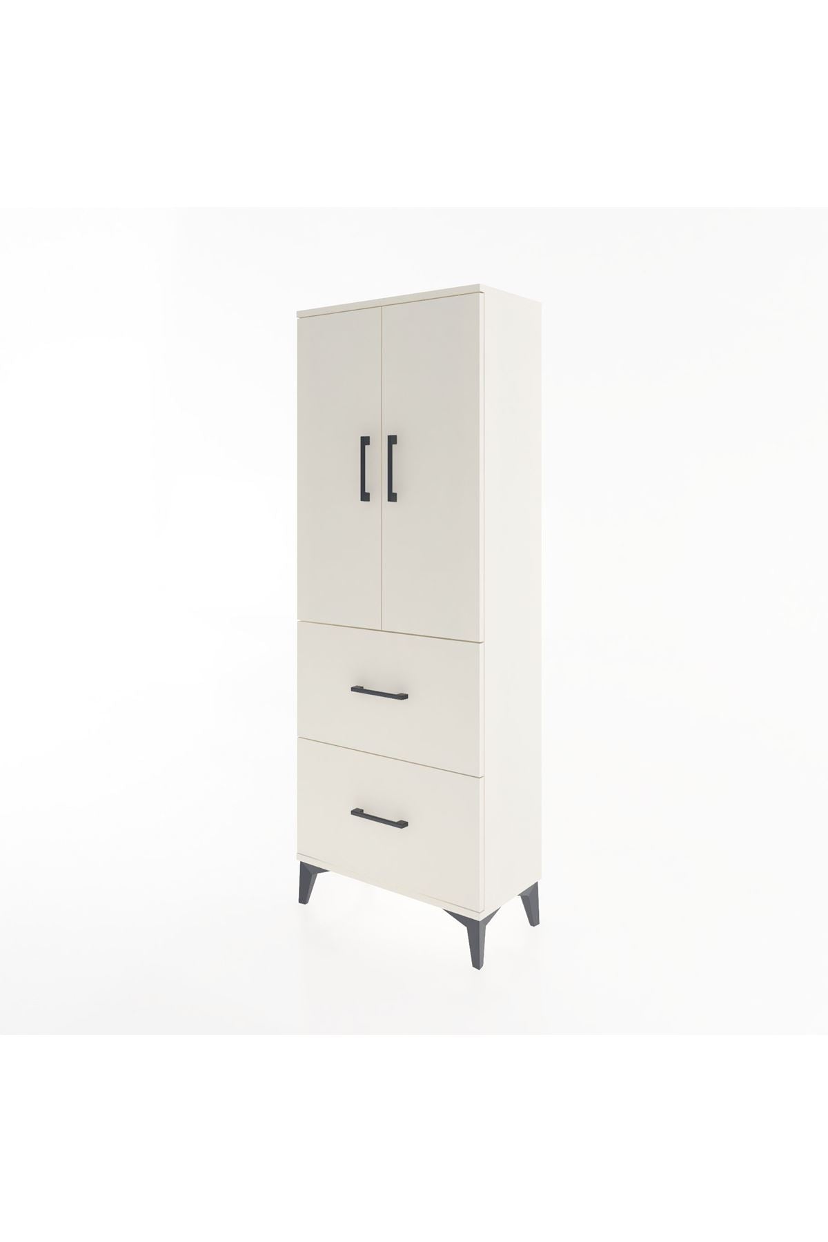 Arges Dolap 3 Raflı 2 Çekmeceli 2 Kapaklı 60x30x163 - S20M063V1A