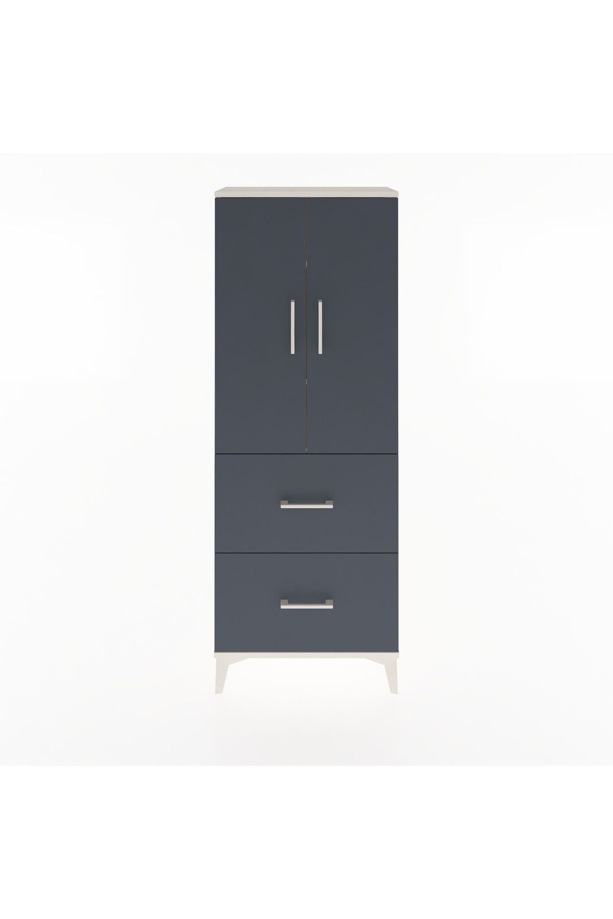 Arges Dolap 3 Raflı 2 Çekmeceli 2 Kapaklı 60x30x163 - S20M063V2A