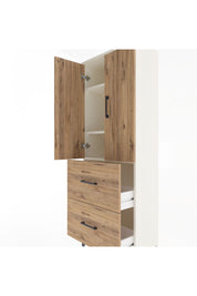 Arges Dolap 3 Raflı 2 Çekmeceli 2 Kapaklı 60x30x163 - S20M063V3A