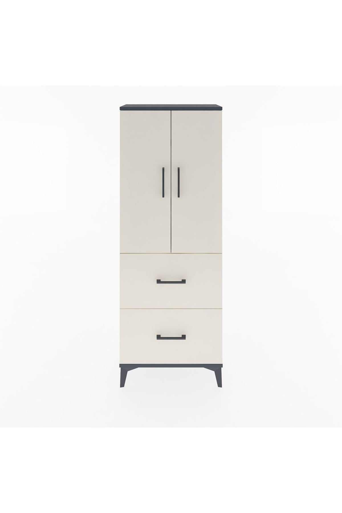 Arges Dolap 3 Raflı 2 Çekmeceli 2 Kapaklı 60x30x163 - S20M063V4A