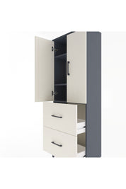 Arges Dolap 3 Raflı 2 Çekmeceli 2 Kapaklı 60x30x163 - S20M063V4A