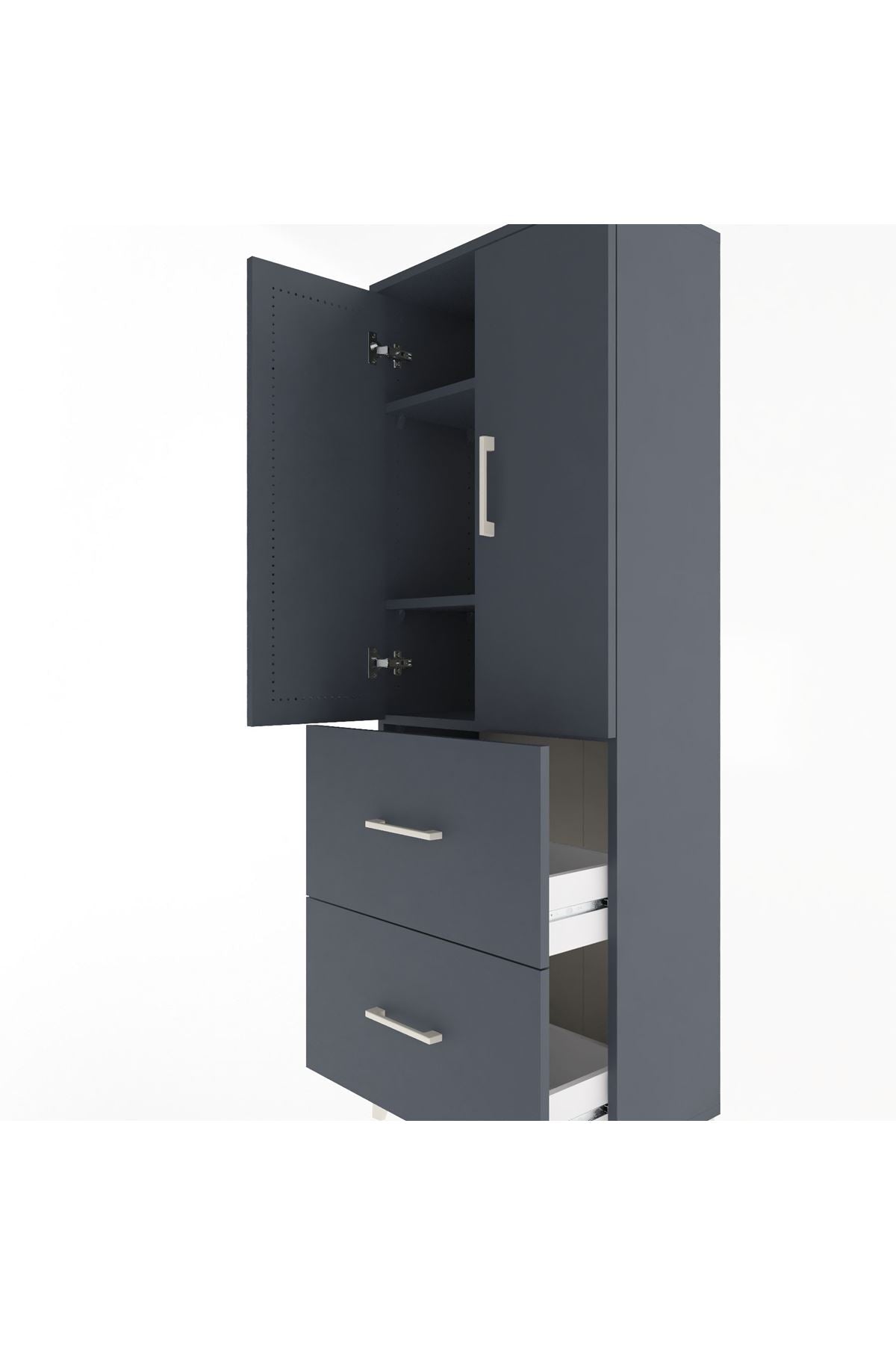 Arges Dolap 3 Raflı 2 Çekmeceli 2 Kapaklı 60x30x163 - S20M063V5A