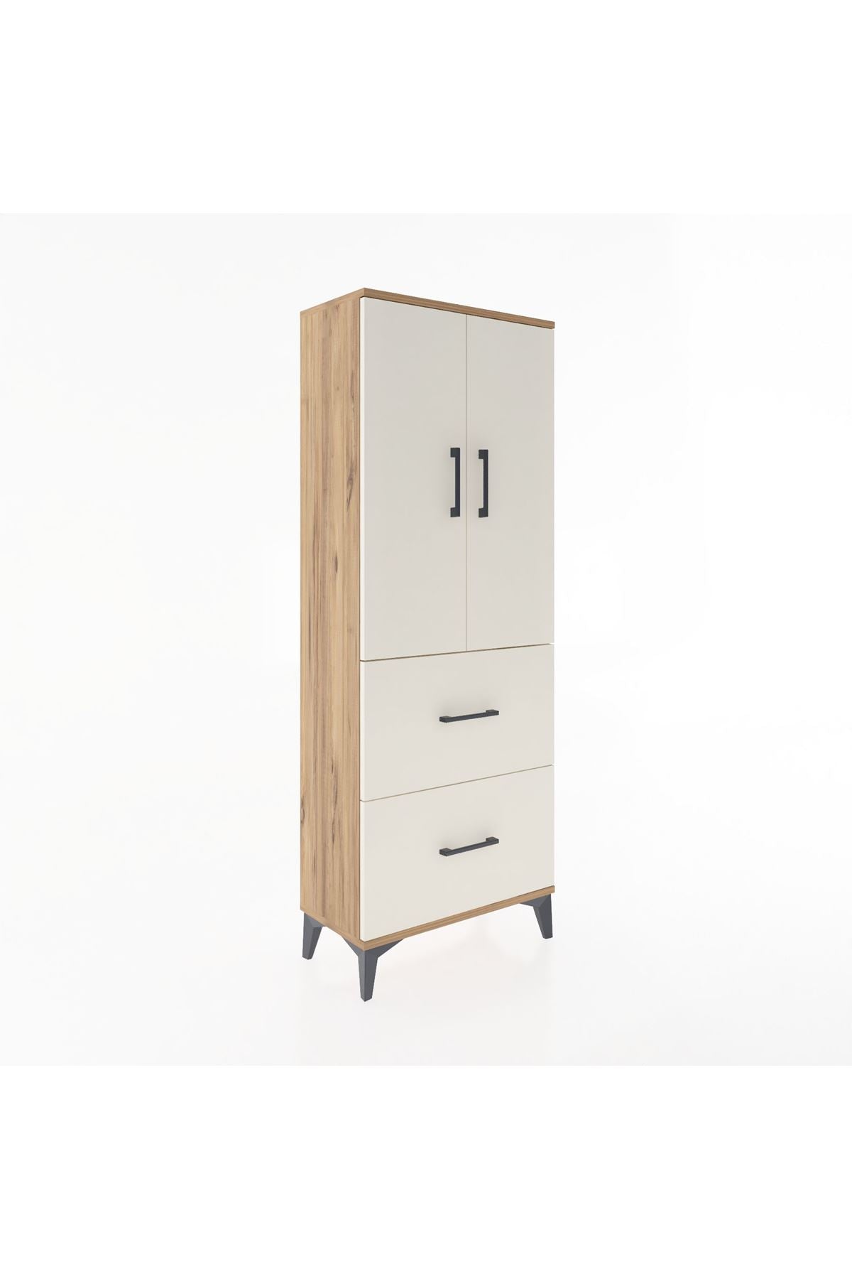 Arges Dolap 3 Raflı 2 Çekmeceli 2 Kapaklı 60x30x163 - S20M063V7A