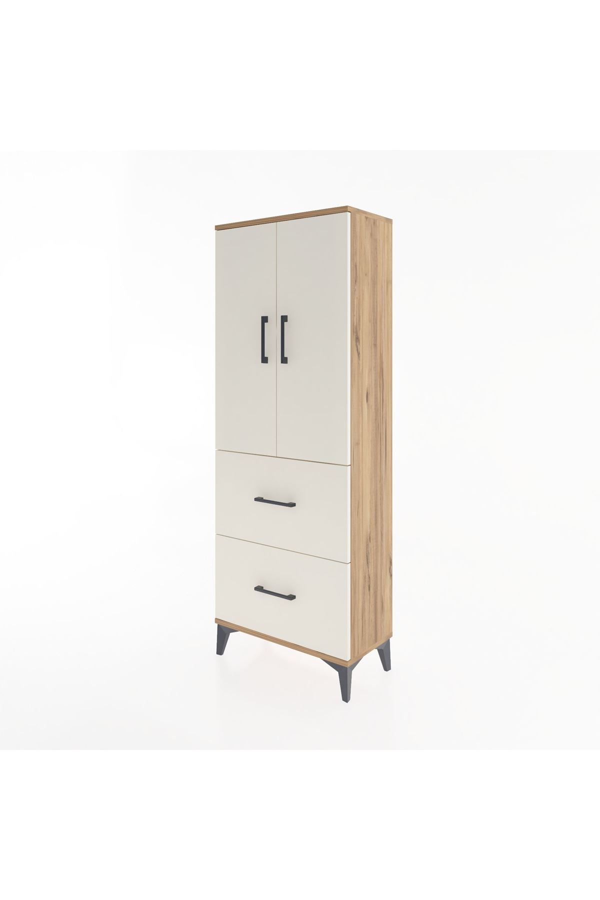 Arges Dolap 3 Raflı 2 Çekmeceli 2 Kapaklı 60x30x163 - S20M063V7A