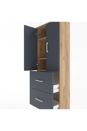 Arges Dolap 3 Raflı 2 Çekmeceli 2 Kapaklı 60x30x163 - S20M063V8A
