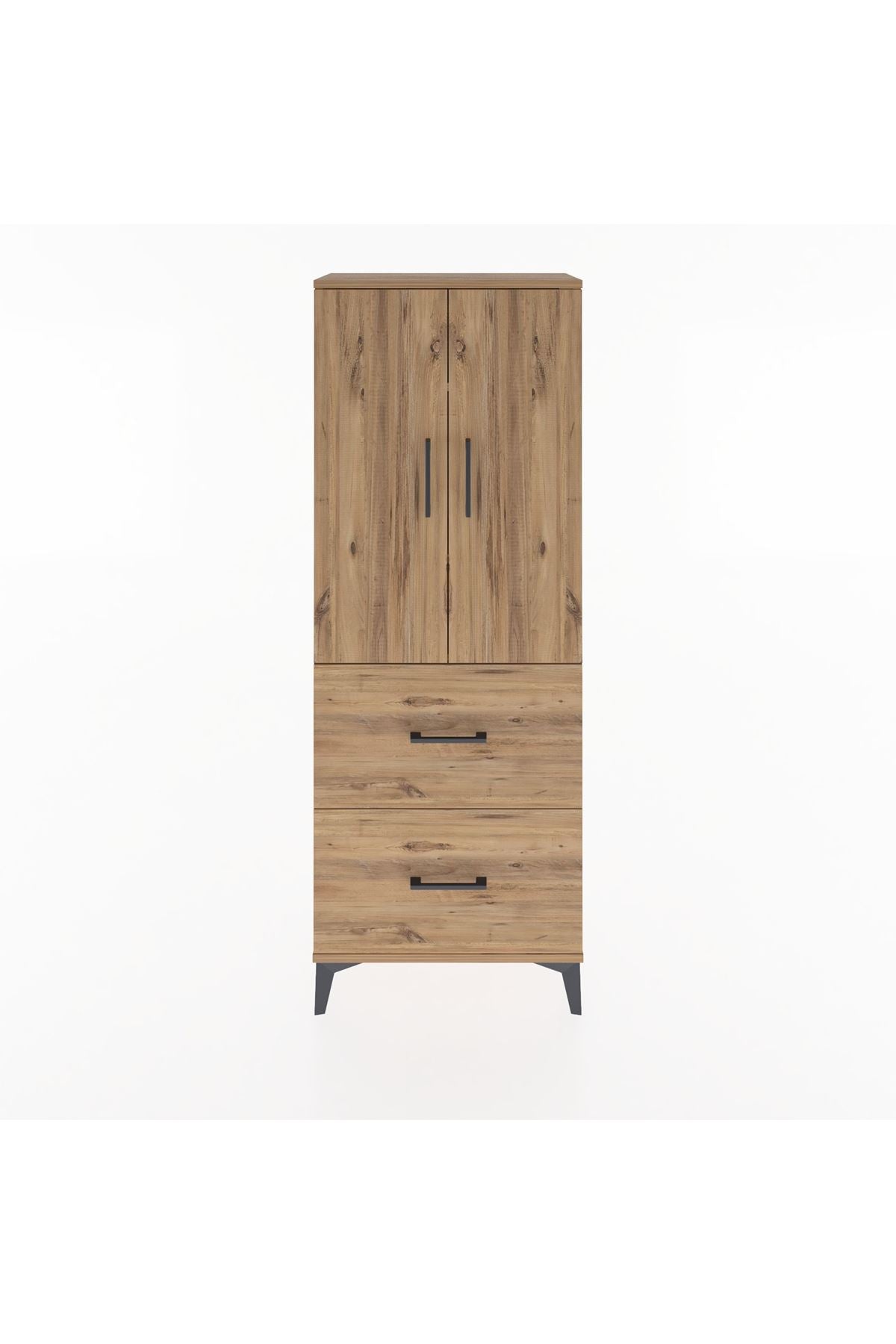 Arges Dolap 3 Raflı 2 Çekmeceli 2 Kapaklı 60x30x163 - S20M063V9A
