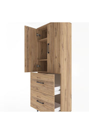Arges Dolap 3 Raflı 2 Çekmeceli 2 Kapaklı 60x30x163 - S20M063V9A