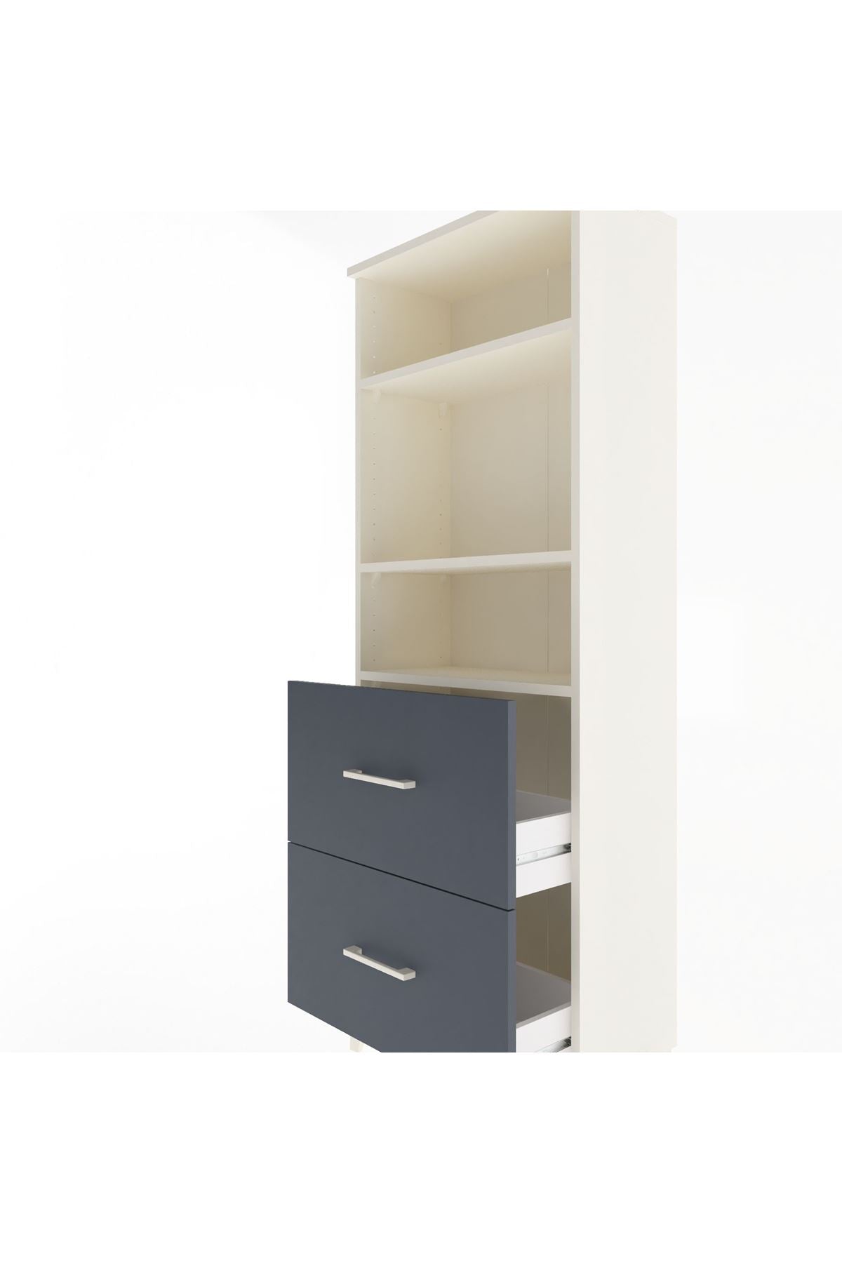 Arges Dolap 3 Raflı 2 Çekmeceli 60x30x163 - S20M064V2A