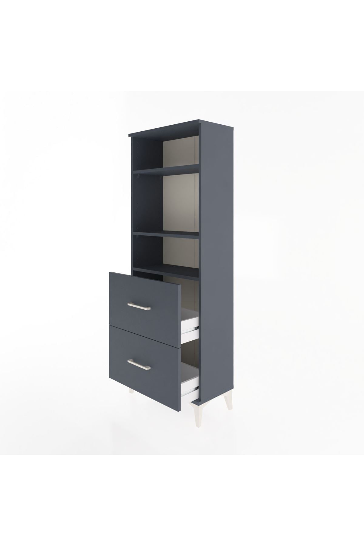 Arges Dolap 3 Raflı 2 Çekmeceli 60x30x163 - S20M064V5A