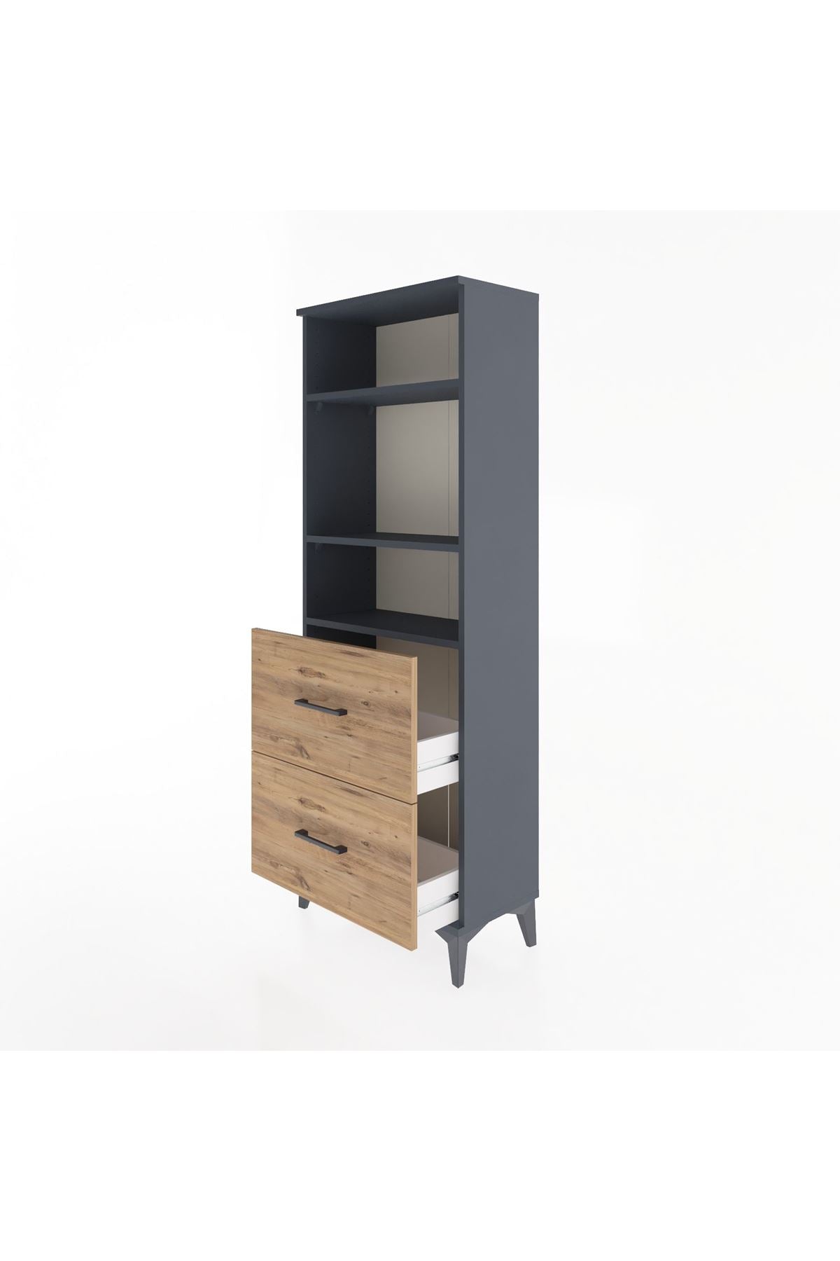Arges Dolap 3 Raflı 2 Çekmeceli 60x30x163 - S20M064V6A