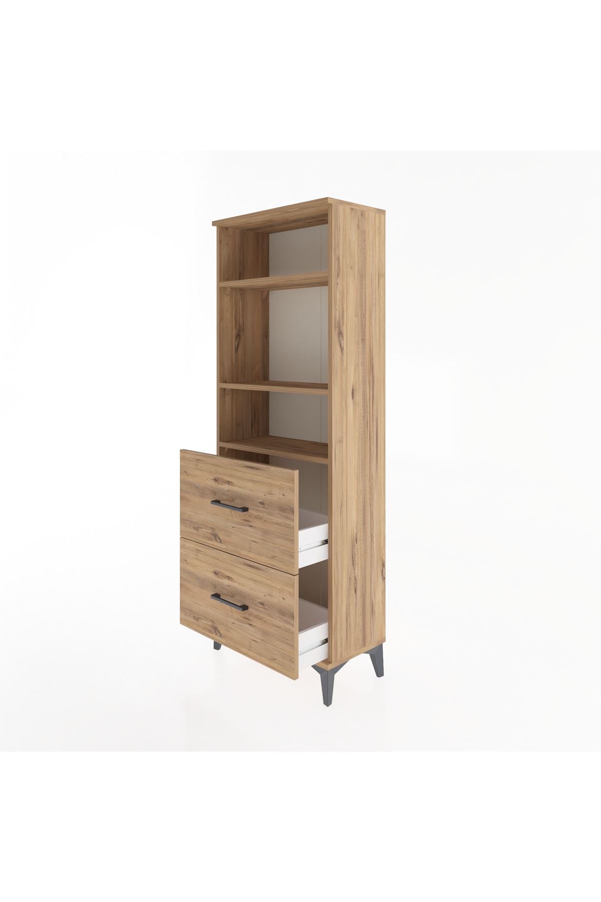 Arges Dolap 3 Raflı 2 Çekmeceli 60x30x163 - S20M064V9A