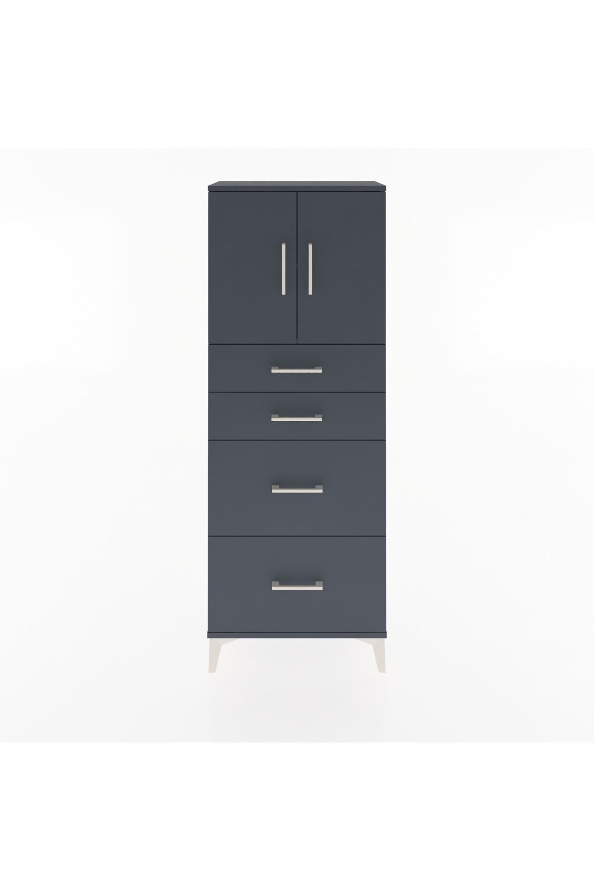 Arges Dolap 2 Raflı 4 Çekmeceli 2 Kapaklı 60x30x163 - S20M065V5A