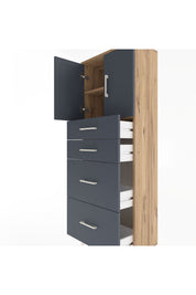 Arges Dolap 2 Raflı 4 Çekmeceli 2 Kapaklı 60x30x163 - S20M065V8A