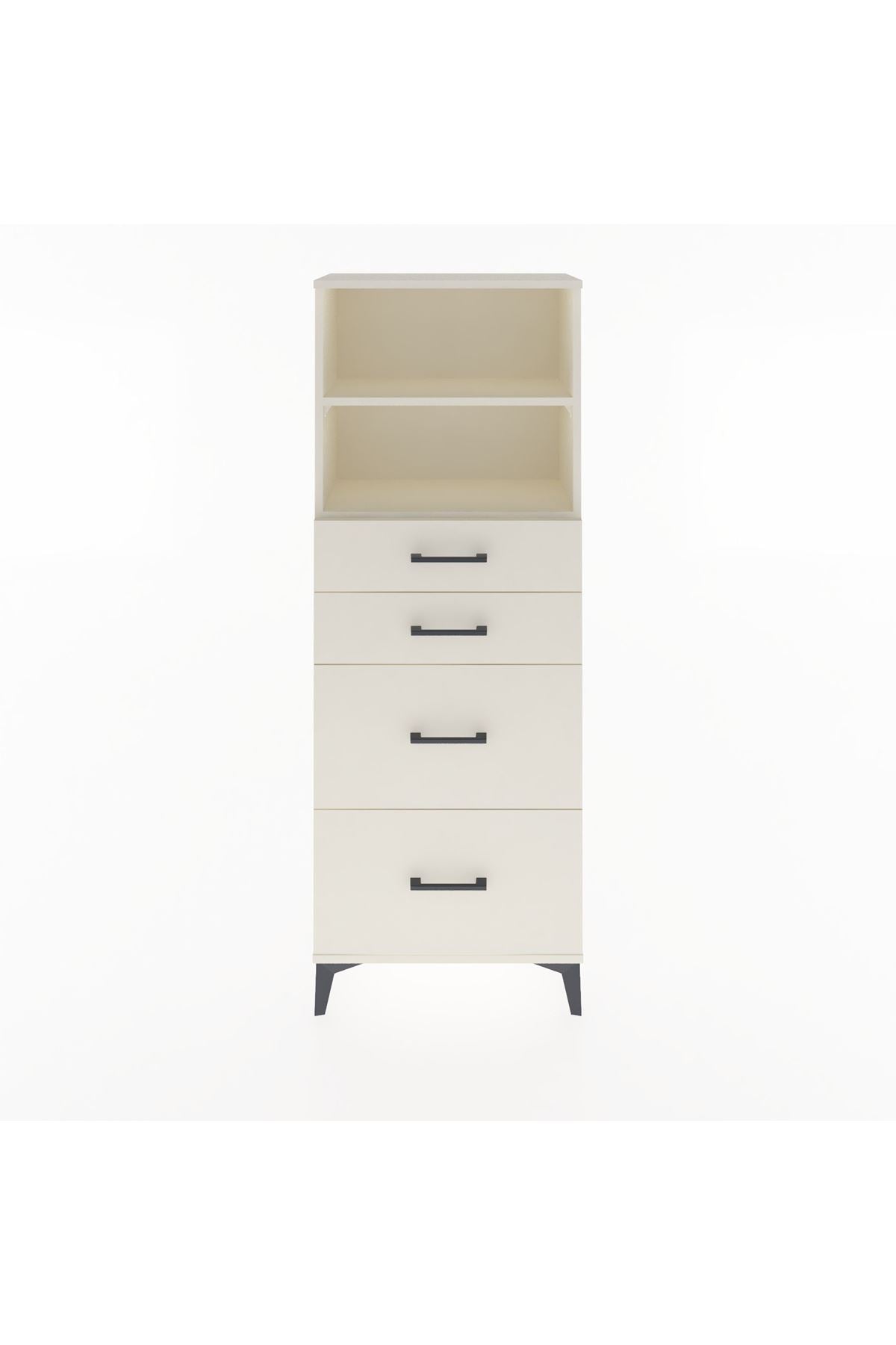 Arges Dolap 2 Raflı 4 Çekmeceli 60x30x163 - S20M066V1A