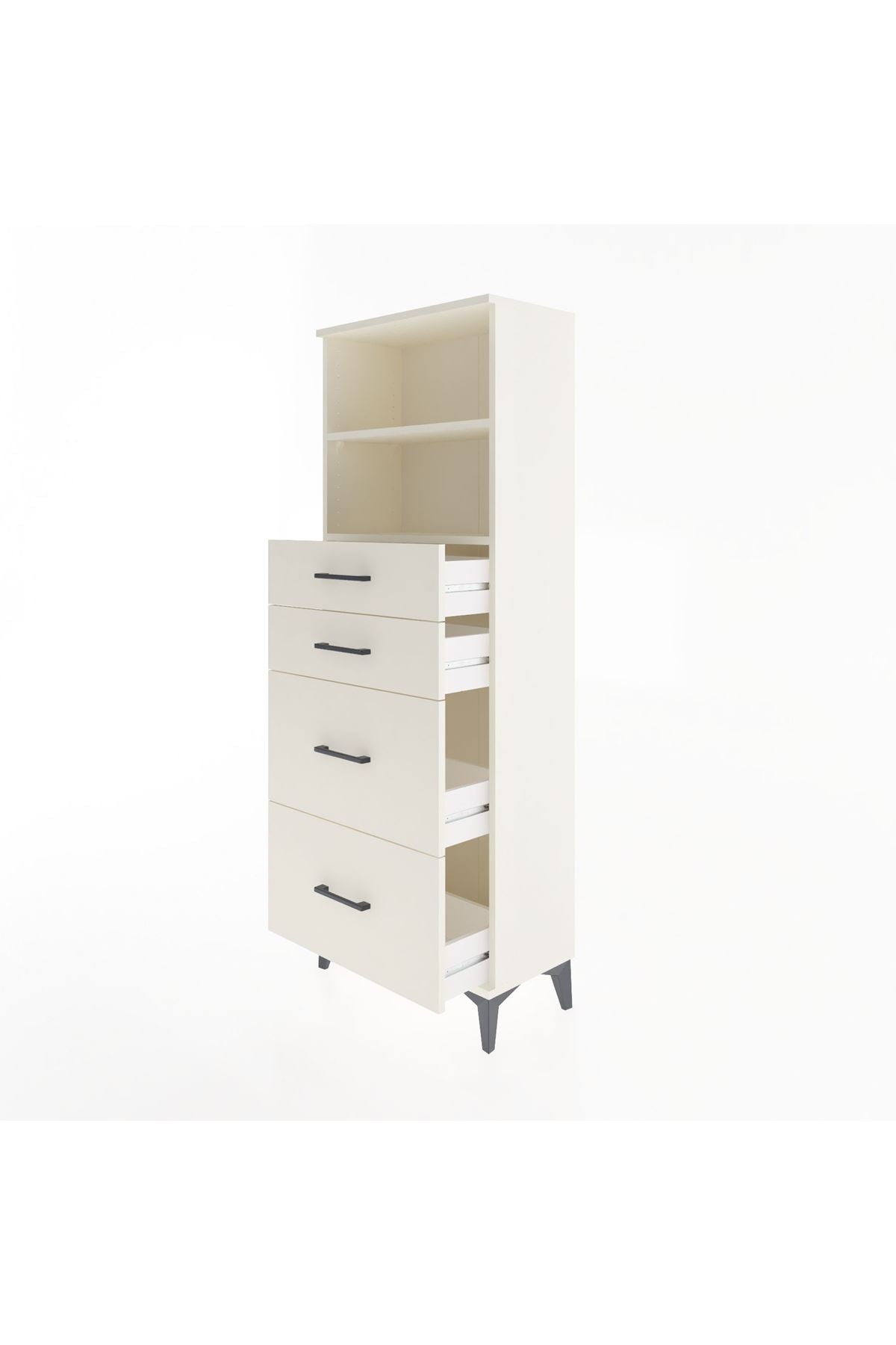 Arges Dolap 2 Raflı 4 Çekmeceli 60x30x163 - S20M066V1A