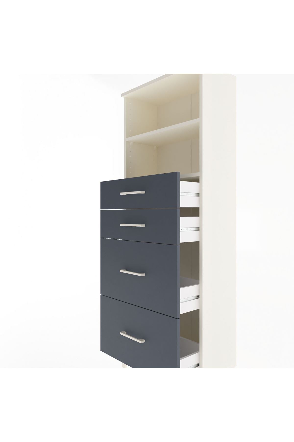 Arges Dolap 2 Raflı 4 Çekmeceli 60x30x163 - S20M066V2A