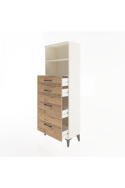 Arges Dolap 2 Raflı 4 Çekmeceli 60x30x163 - S20M066V3A