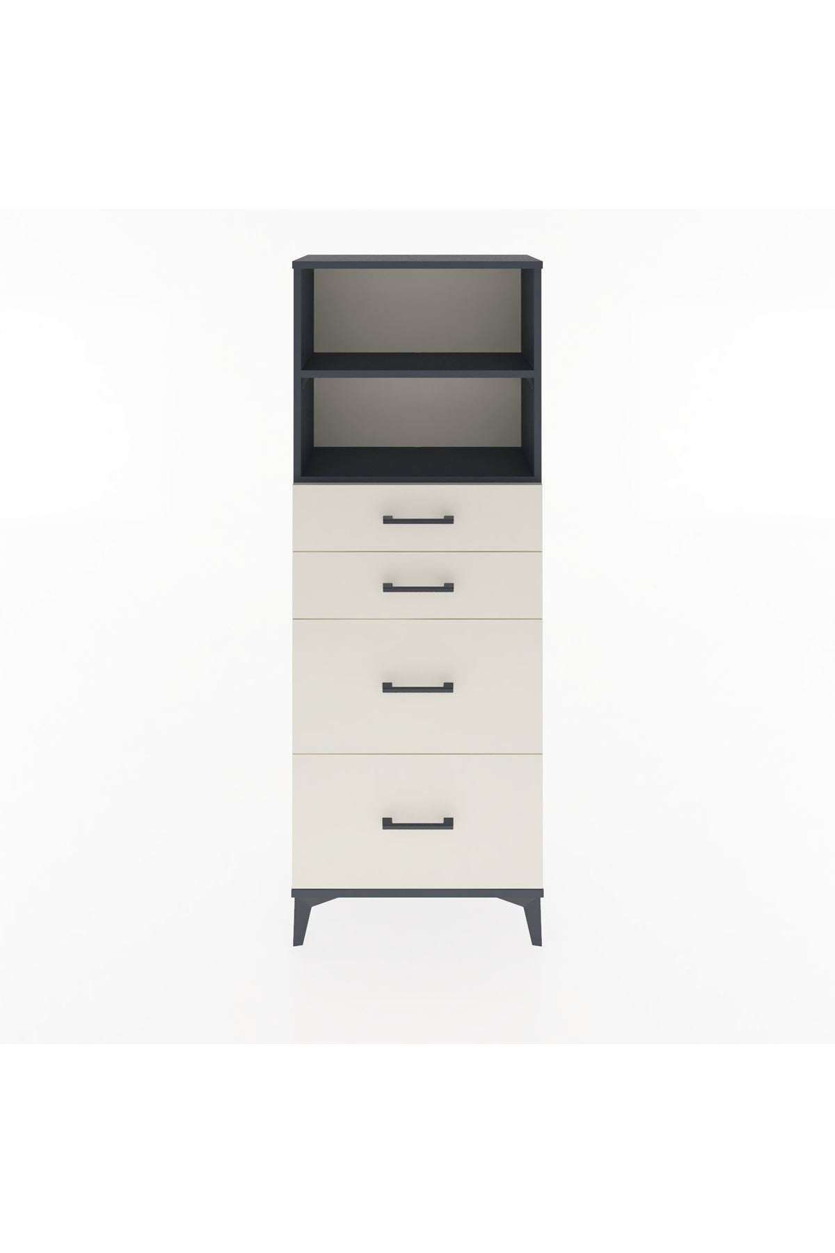Arges Dolap 2 Raflı 4 Çekmeceli 60x30x163 - S20M066V4A