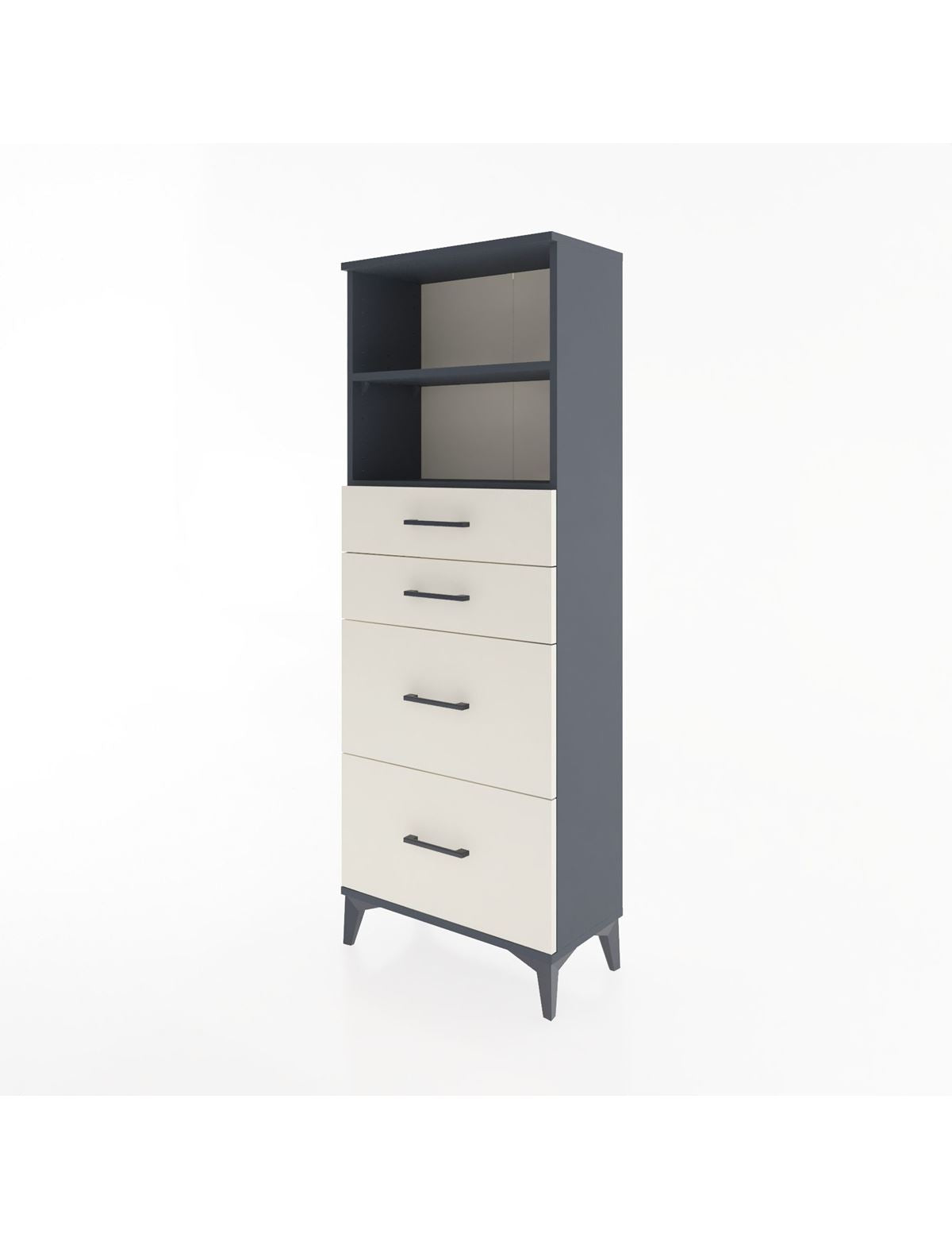 Arges Dolap 2 Raflı 4 Çekmeceli 60x30x163 - S20M066V4A