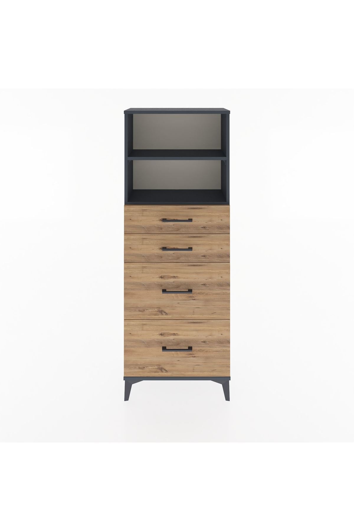 Arges Dolap 2 Raflı 4 Çekmeceli 60x30x163 - S20M066V6A