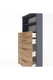 Arges Dolap 2 Raflı 4 Çekmeceli 60x30x163 - S20M066V6A