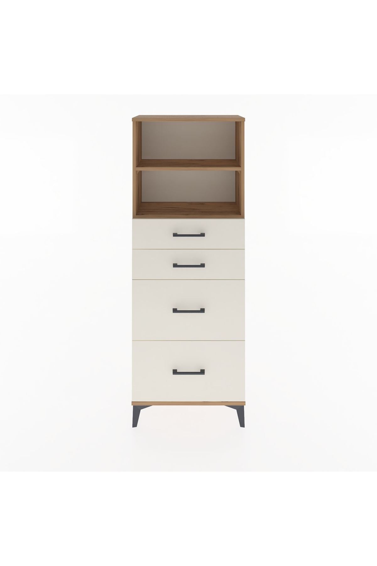 Arges Dolap 2 Raflı 4 Çekmeceli 60x30x163 - S20M066V7A