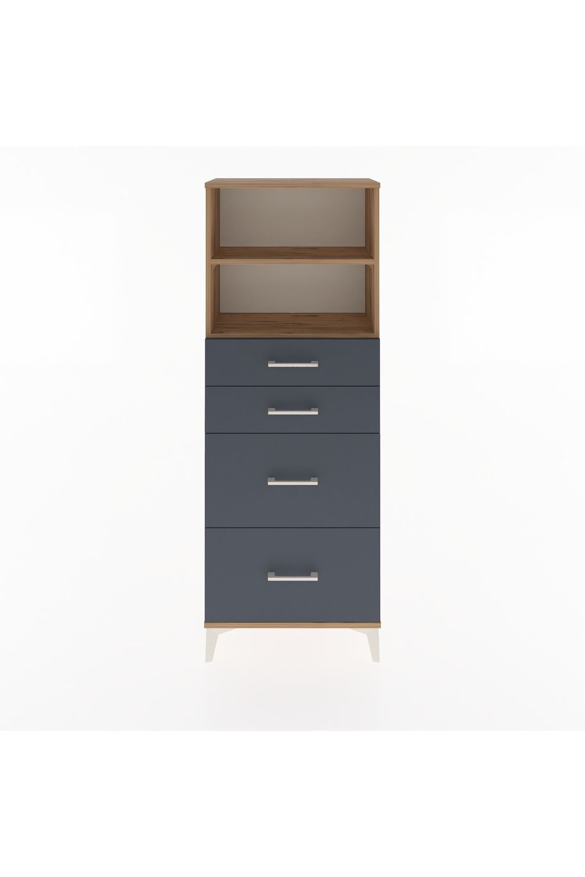 Arges Dolap 2 Raflı 4 Çekmeceli 60x30x163 - S20M066V8A