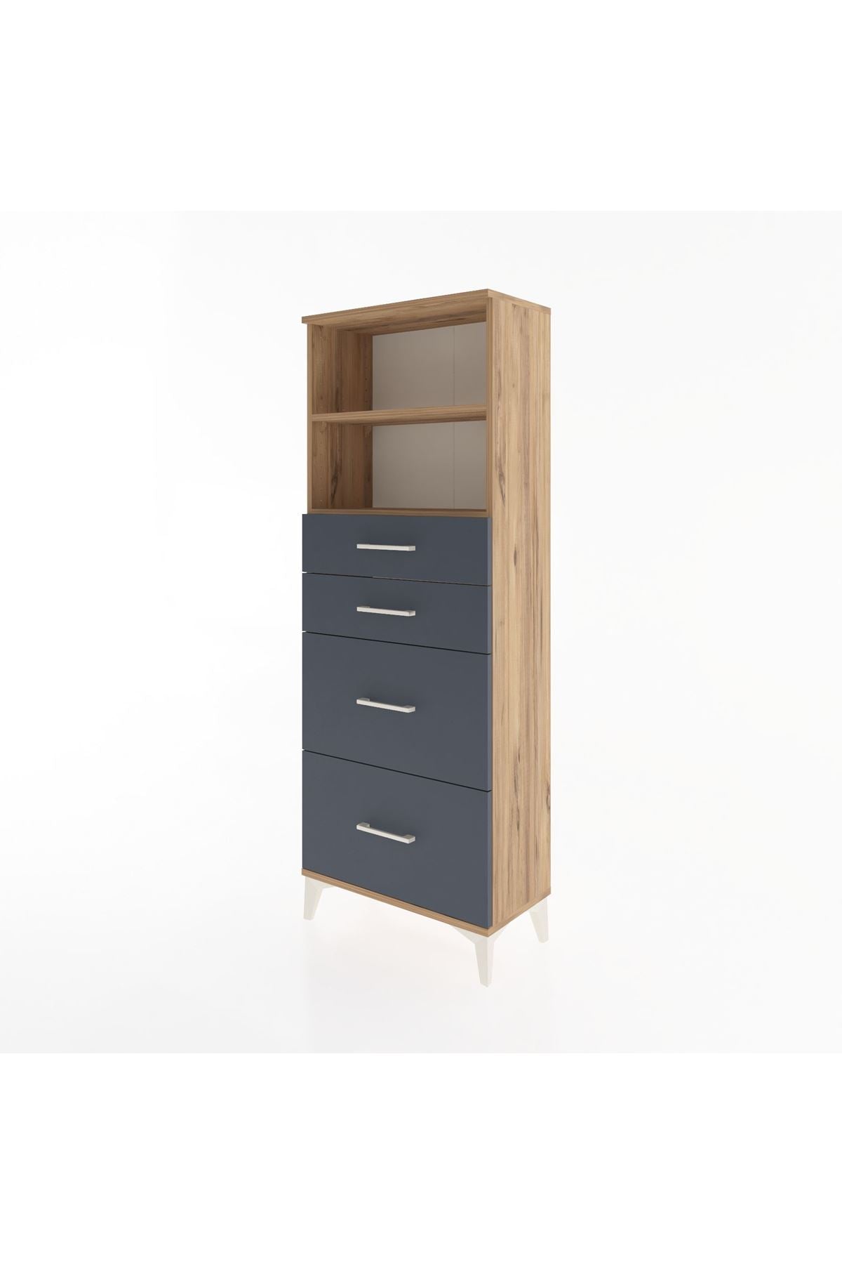 Arges Dolap 2 Raflı 4 Çekmeceli 60x30x163 - S20M066V8A